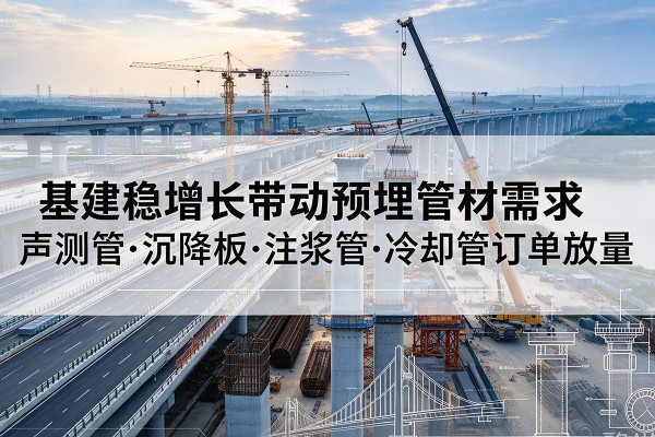 集美基建稳增长带动预埋监测管材需求，声测管、沉降板、注浆管订单持续放量